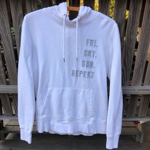 H&M Weekend White Hoodie Medium